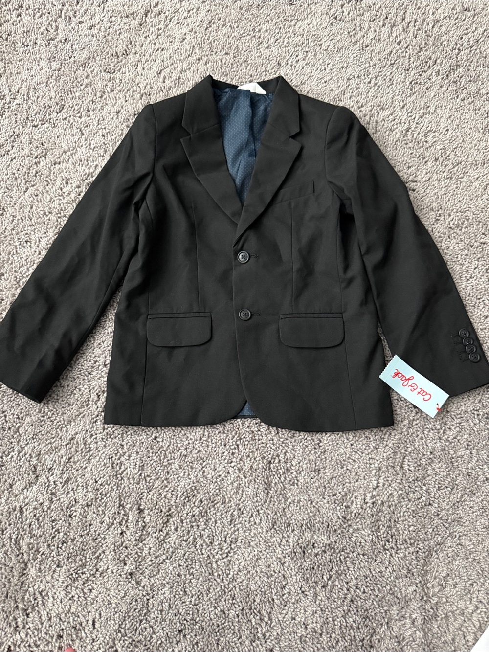 Cat & Jack Black Kids' Blazer - Classic Two-Button Jacket
